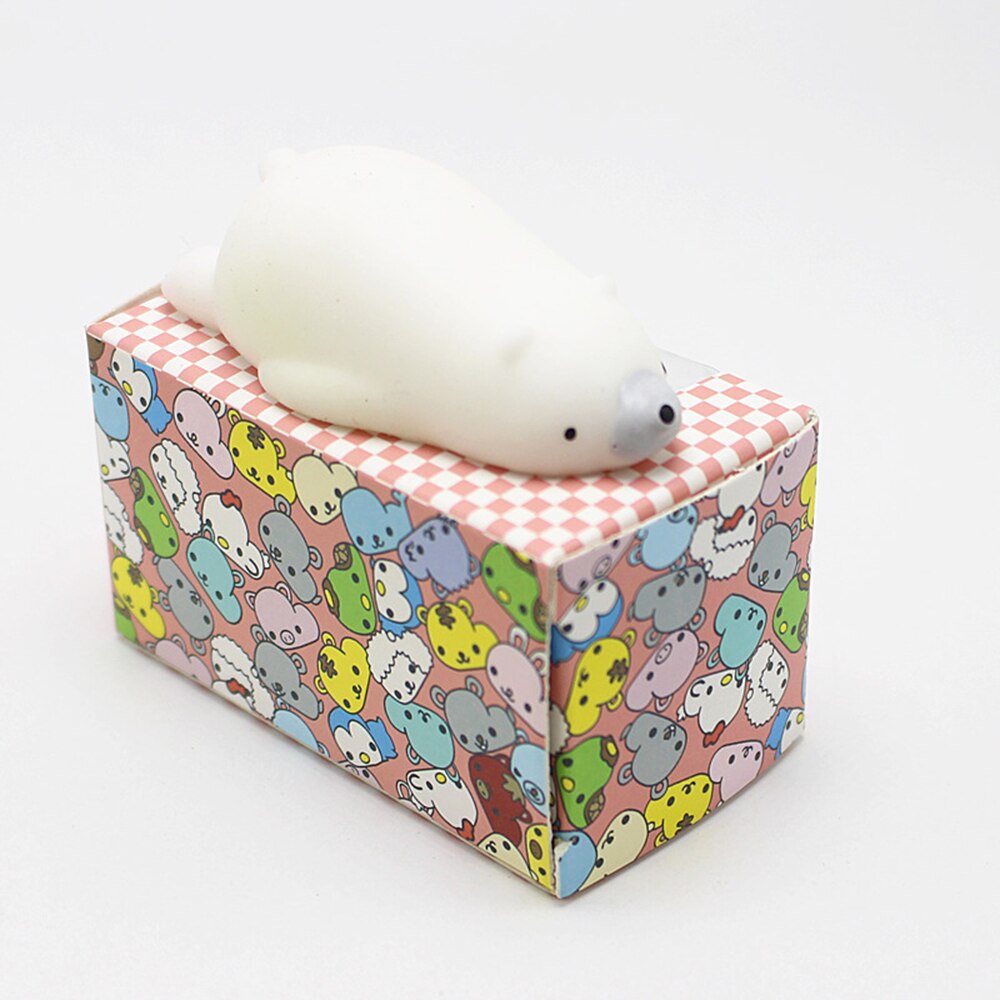 Leuke Dier Squishy Speelgoed Antistress Vent Bal Squeeze Mochi Decompressie Speelgoed Zachte Sticky Squishi Stress Fidget Speelgoed: Polar Bear