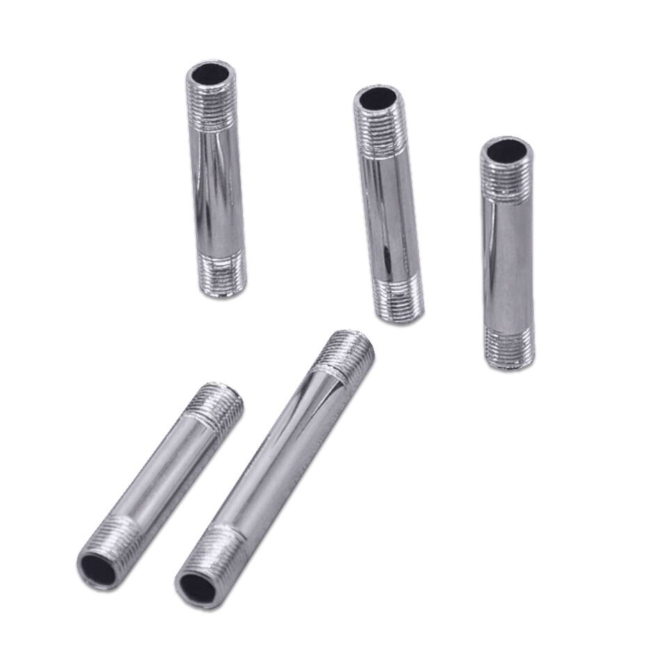 2 stücke Durchmesser 10mm Tisch Boden Lampe Anschluss Rohr Zwei Kopf M10 Externe Zähne Gerade Eisen Rohr Hohl Rohr leuchte