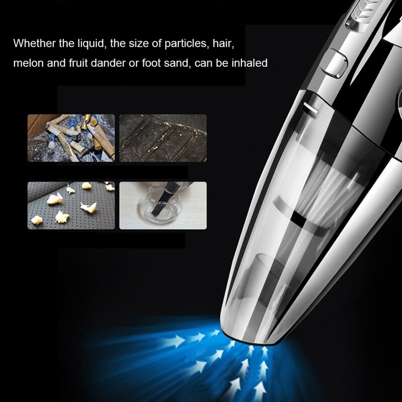 Handheld Vacuum Cordless,Powerful Cyclone Suction Portable Rechargeable Vacuum Cleaner With Carrying Bag,Quick Charge Wet Dry Va