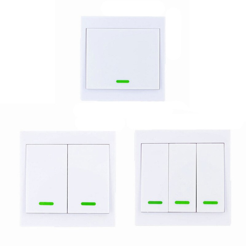 86 Wall Panel Remote Transmitter 1 2 3 Button Sticky RF TX Smart Home Room Hall Living Room Bedroom Wirelss Remote315/433 ev1527