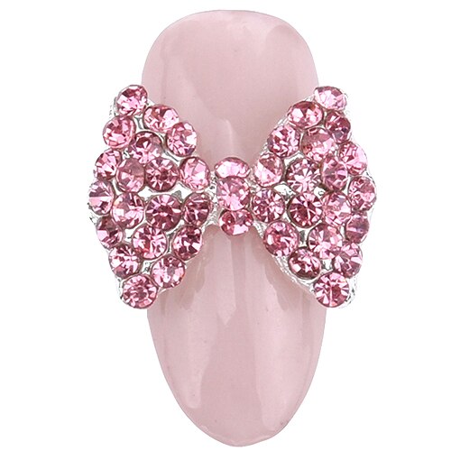 10 pièces Strass 3d ongle noeud papillon cristal ab perle nail art décoration métal bijoux à breloques pour ongles Y153 ~ 160: Y159