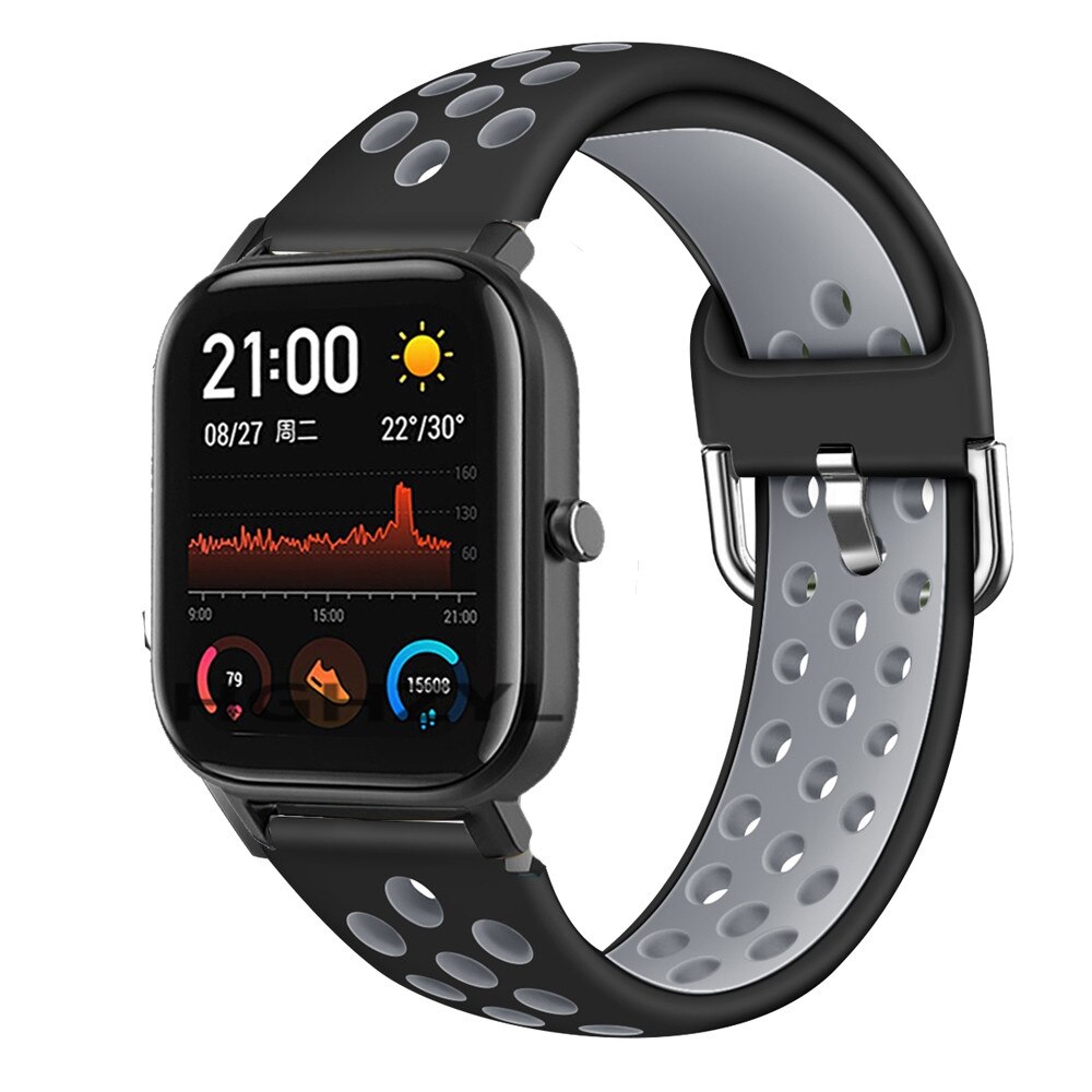 Banda de silicone macio para xiaomi huami amazfit bip s lite relógio inteligente pulseira esportiva para huami gts 2 gtr 42mm pulseira de pulso