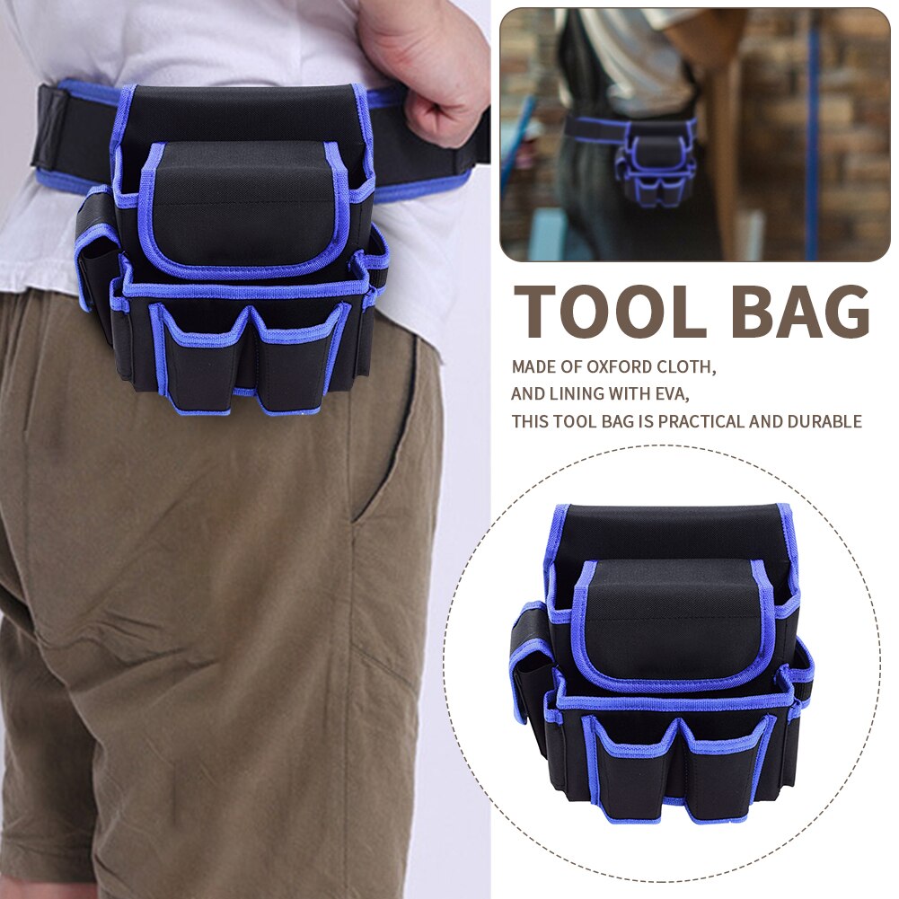 Gardening Multifunctional Oxford Cloth Organizer Electrician Construction Tool Bag Multi Pocket Pouch With Waist Belt Packaging
