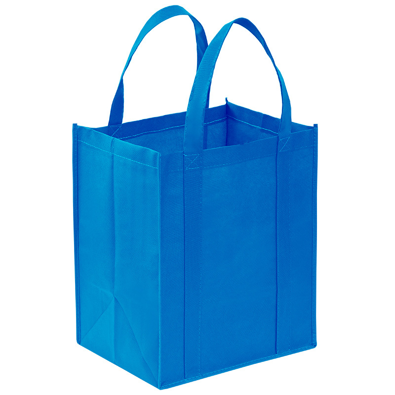 Foldable Shopping Bag Large Capacity Tote Bag Reusable Grocery Pouch Non-Woven Travel Storage Bags Eco Women Shopping Handbag: Navy Blue