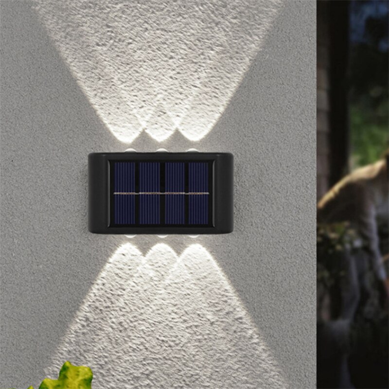 6 LED Solar Wall Light Outdoor Waterproof Balcony Wall Lights for Courtyard Street Landscape Garden Decor Lamp Solar Wall Lamp