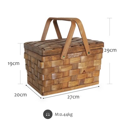 SWEETGO Picnic Tools Storage Plate Table Mat &amp; Picnic Basket Home Decoration Dessert Food Trays Camping Garden Party supplier: picnic basket