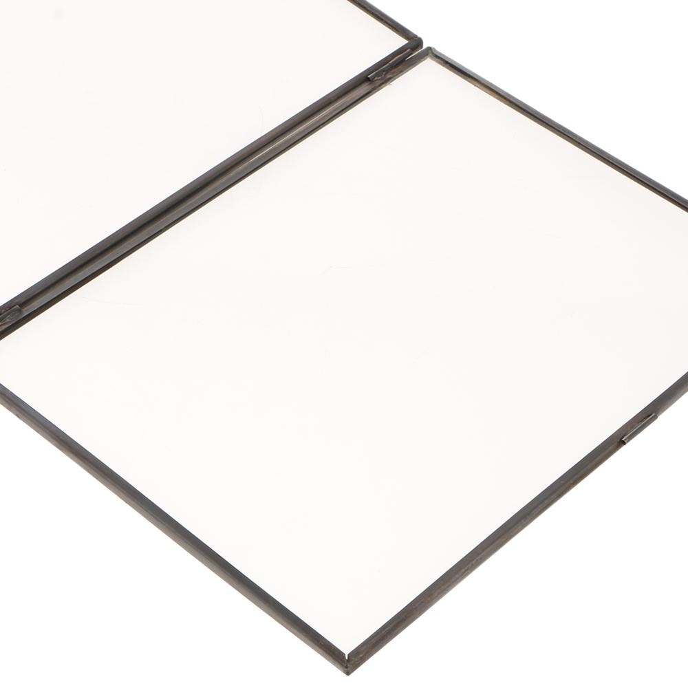 1 Piece Double Sided Glass Hanging Photo Frame Wall Frame Flower Plant Specimen Portrait Display Frame Holder