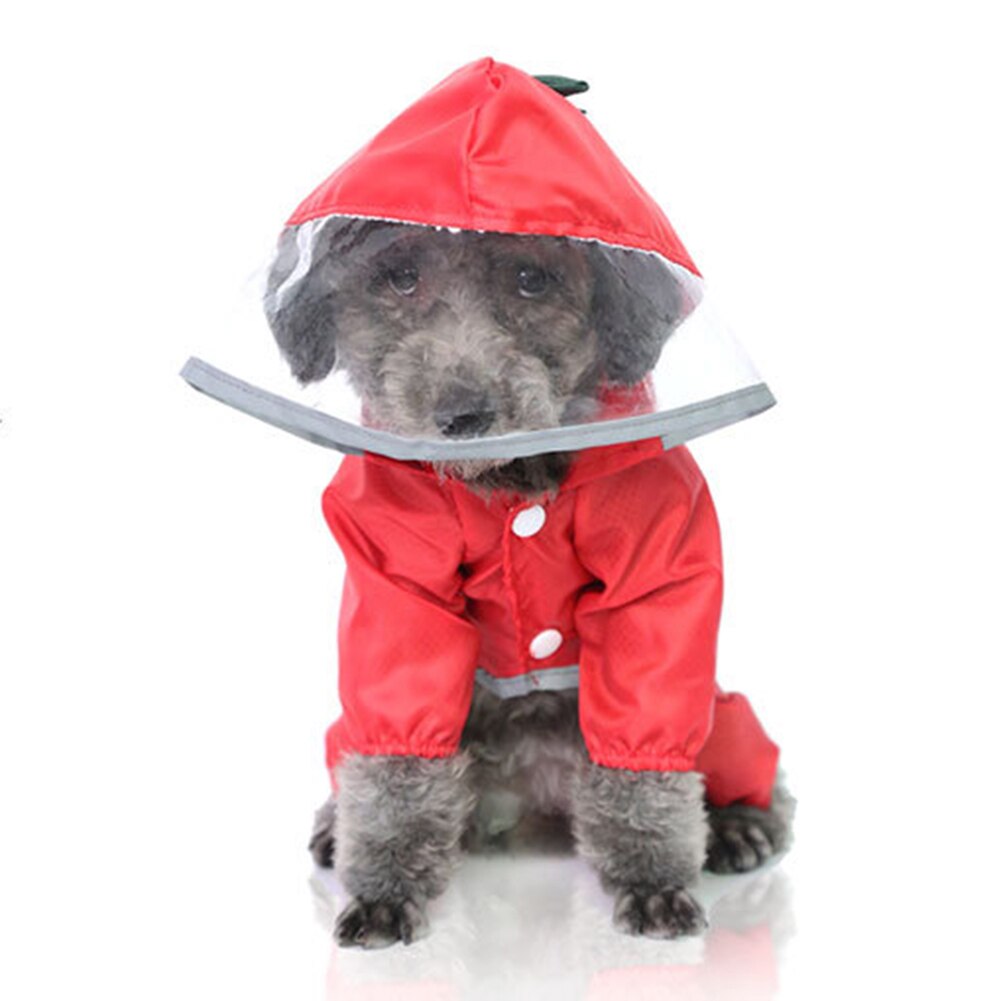Haustier Hunde Katze Regenmantel Dinosaurier Jacke Regenbekleidung Wasserdicht 4-Beine Mit Kapuze Mantel Mit Kapuze Tasten Wasserdichte Polyester Regenmantel