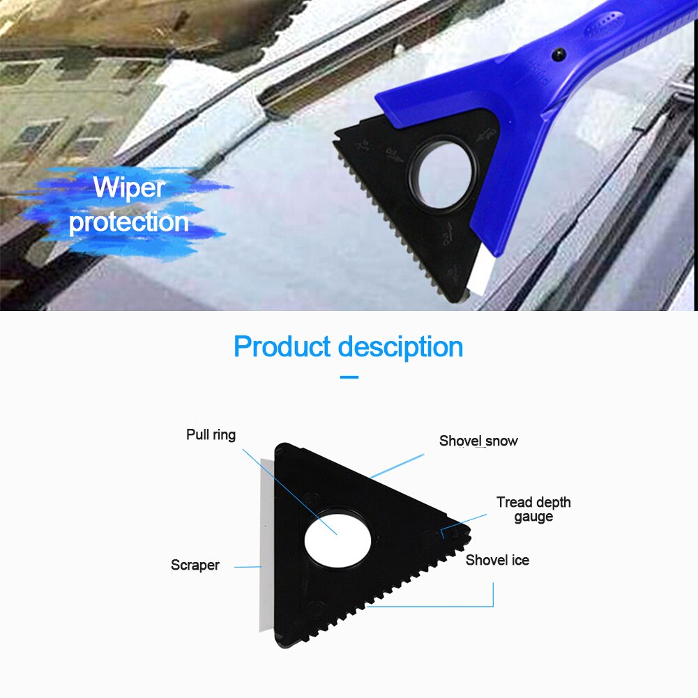 Car Ice Scraper Windshield Ice Breaker Clean Glass Brush Snow Remover Shovel Snow Remover Scraping Tool