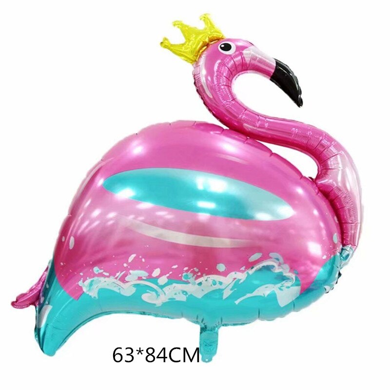1pc tegneserie animalballoon elsker flamingo bryllup fødselsdag dekoration fest ballon krone flamingo hvid svane folie balloner: Stil 2