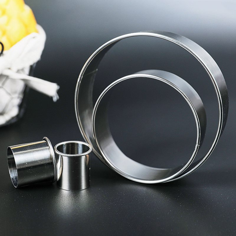 11 sztuk/zestaw okrągłe foremki do ciastek ze stali nierdzewnej DIY pieczenie ciasta koło pierścień formy