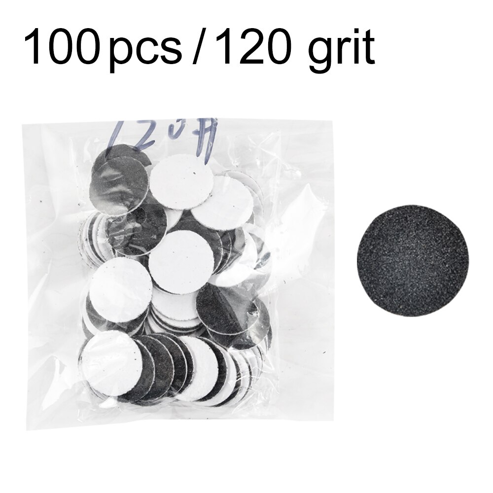 Disco para eliminar callos y cutículas, herramienta eléctrica para el cuidado de los pies, callos duros, piel muerta y pedicura, accesorios reemplazables, 100 unids/bolsa: 1 bag sandpaper 120