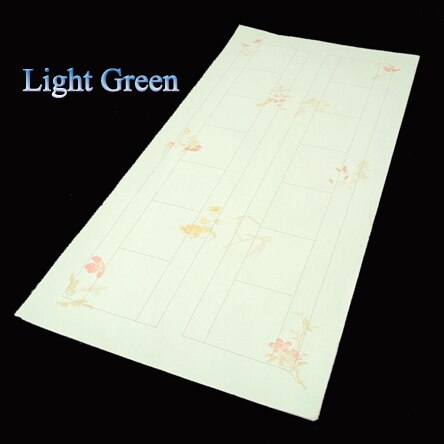 34*69cm Retro Batik Chinese calligraphy Rice Paper Roll Painting Xuan Paper Painting Supply: Ligth Green