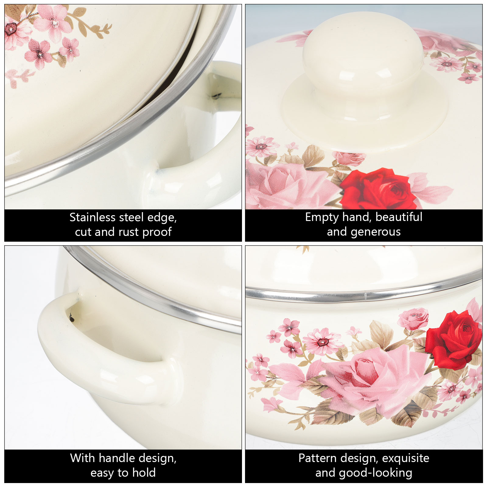 Marmite de cuisine en émail, Pot de cuisine délicat, Pot de médecine chinoise