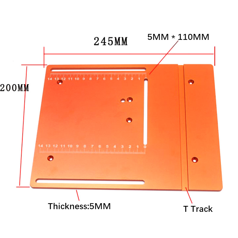 Woodworking Circular Saw Clearance Insert Cover Plate Mini Table Saw Flip Board with Miter Gauge Guide Set Workbench DIY Tools: Set B