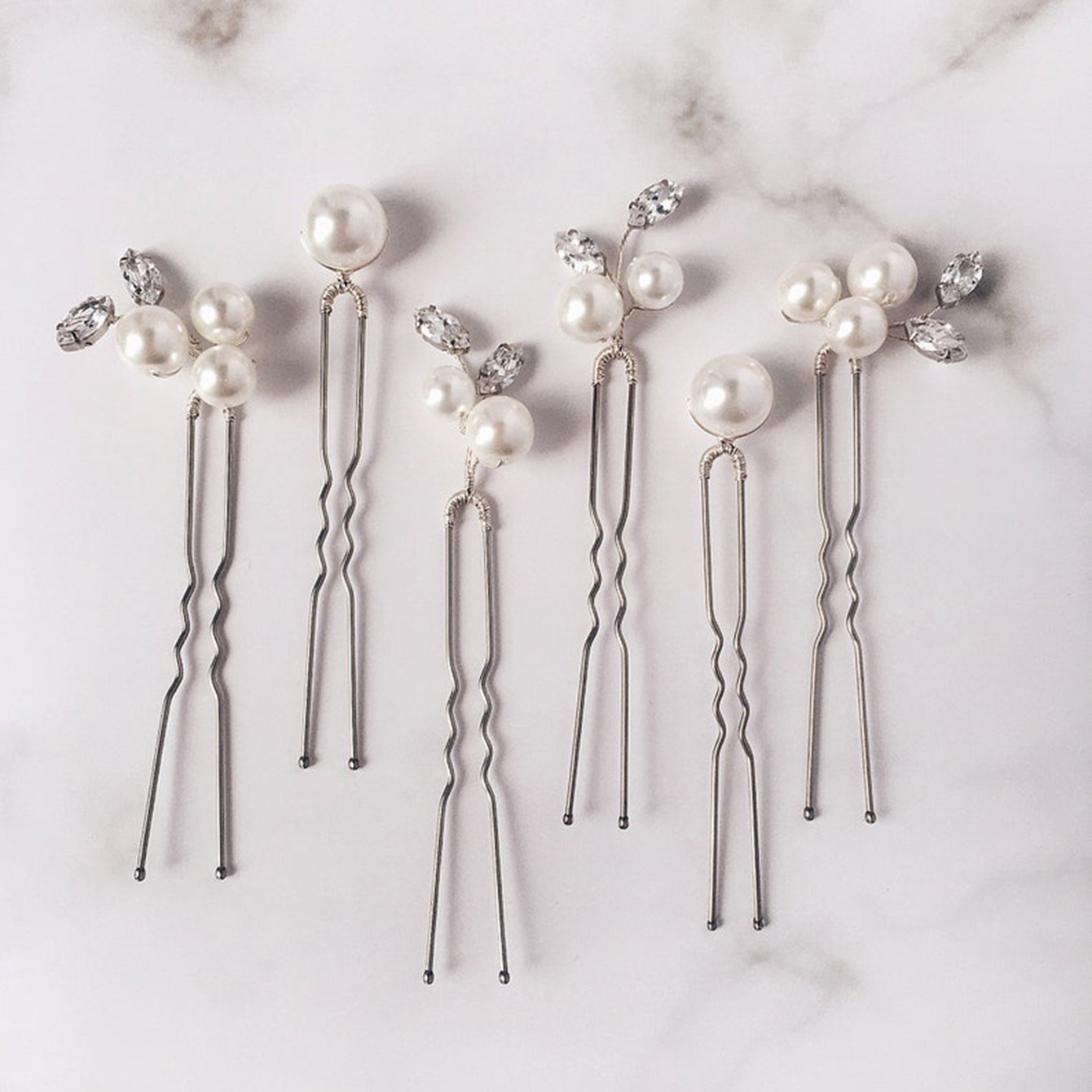 6 uds. De horquillas para el pelo en forma de U con diamantes de imitación, horquillas para el pelo de boda para novia pequeñas y sencillas, accesorios para el cabello de boda para mujer: Color amarillo claro