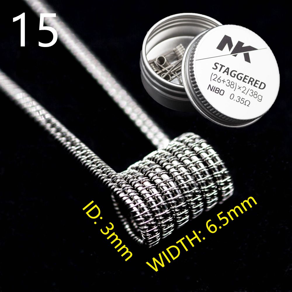 NK Ni80 DIY Coils Clean Prebuilt Triple Fused Clapton Vape Wire Flat Ribbon Heating E-cig RTA RDTA RDA RBA MTL Pre-made Coils