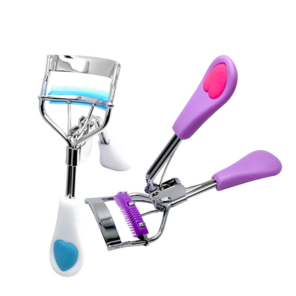 1PC Dame Professionelle Wimpern Curler Mit Kamm Pinzette Eisstockschießen Wimpern Clip Kosmetische Auge Schönheit Werkzeug maquillaje