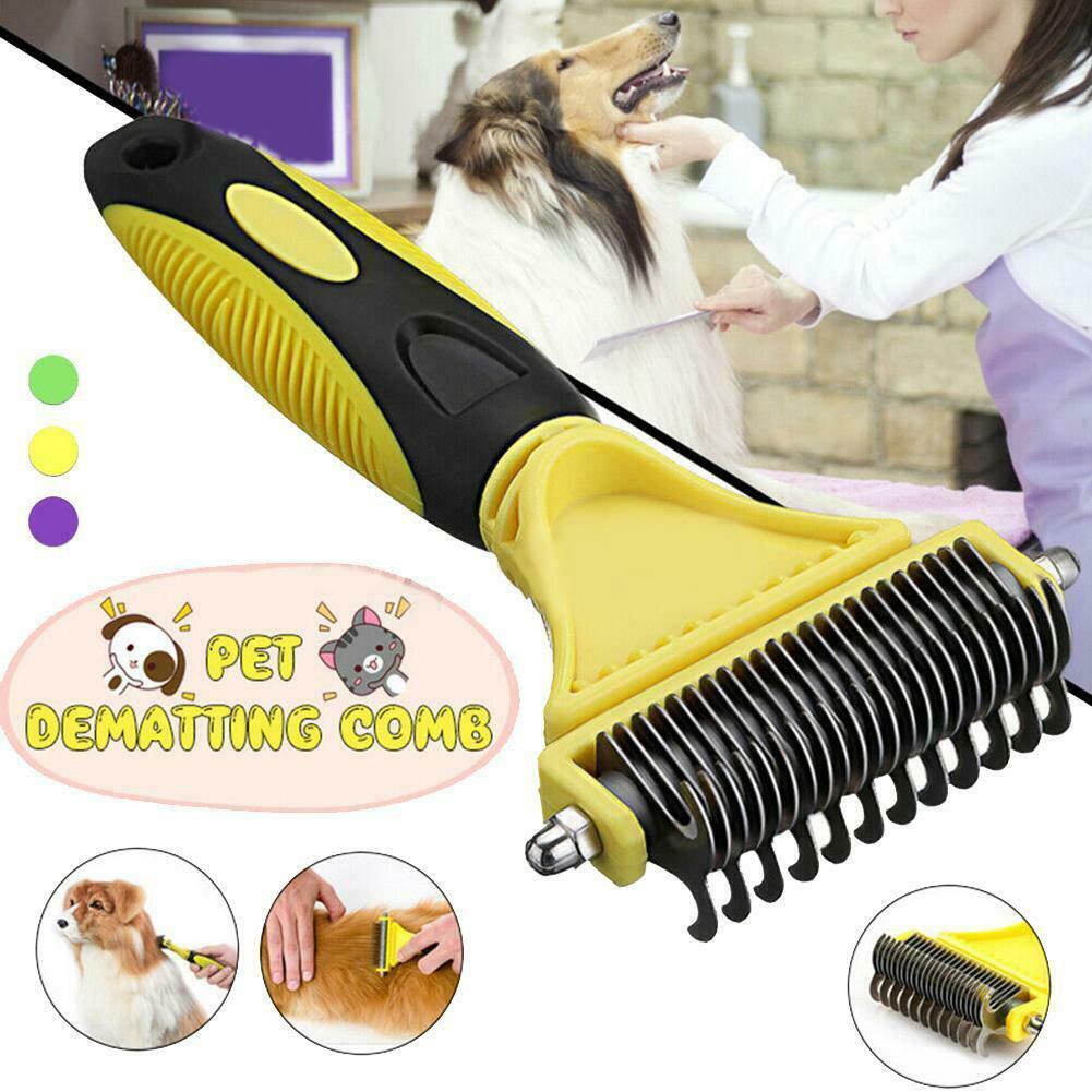 3-in-1 Pet Dog Cat Dematting Groom Deshedding Tool Hair Comb Brush Rake HKS99