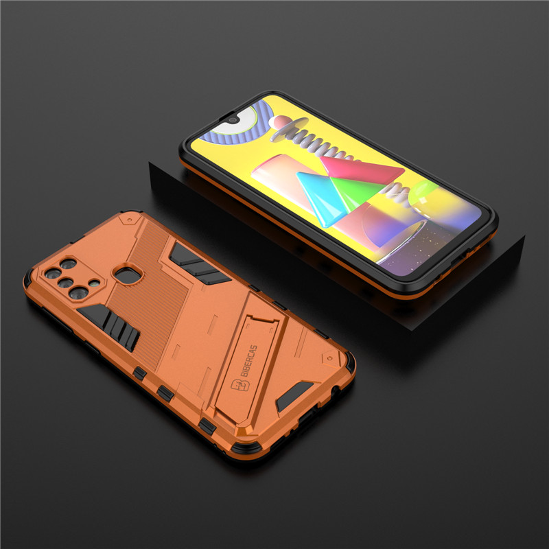 Pour Samsung M31 étui 6.4 robuste armure magnétique béquille Protection coque de téléphone pour Samsung M31 M 31 SM-M315F M315 couverture arrière: GRIS