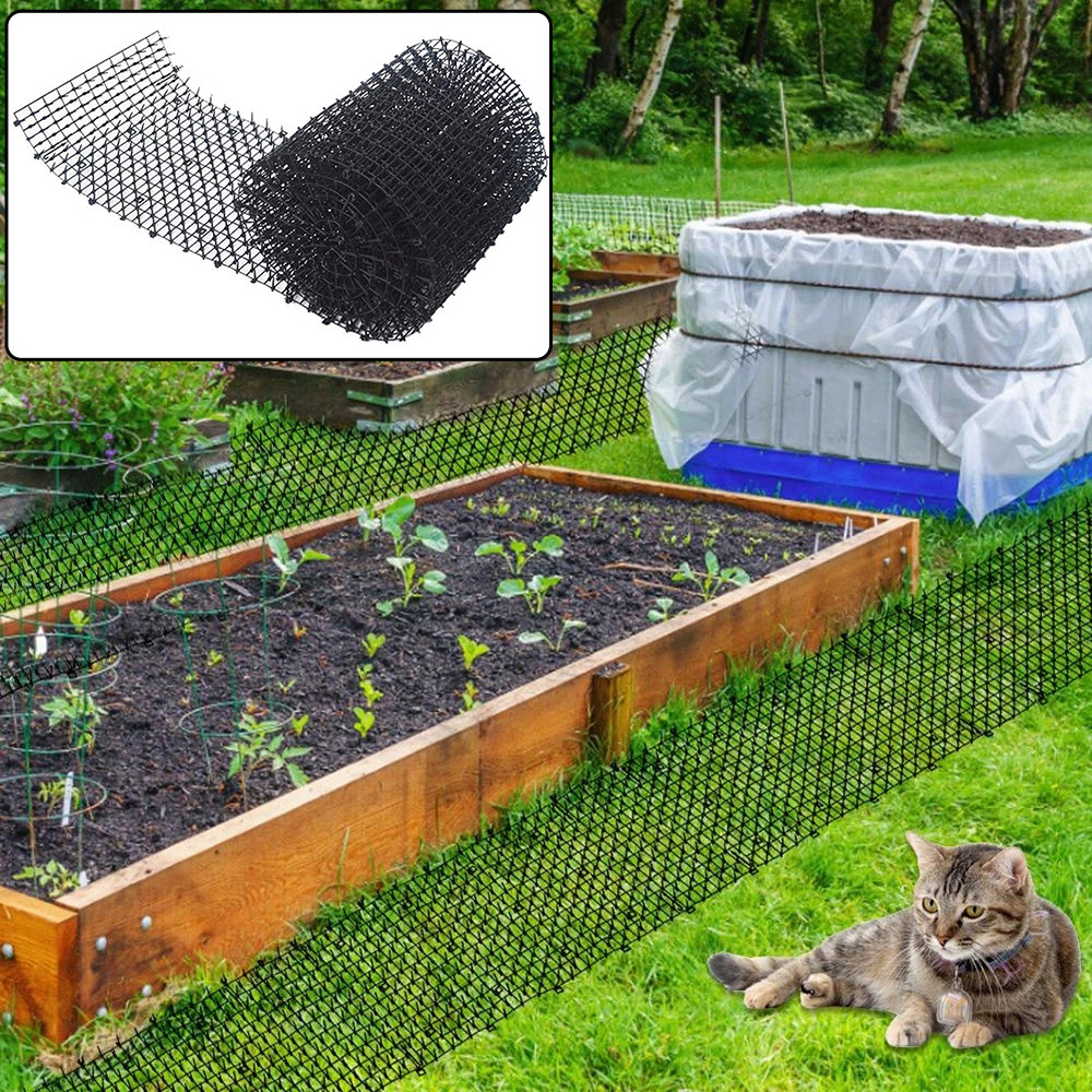 Jardinagem gato scatos esteira repelente anti-gato com tiras de picles tiras dissuasor manter gato cão escavar suprimentos para animais de estimação