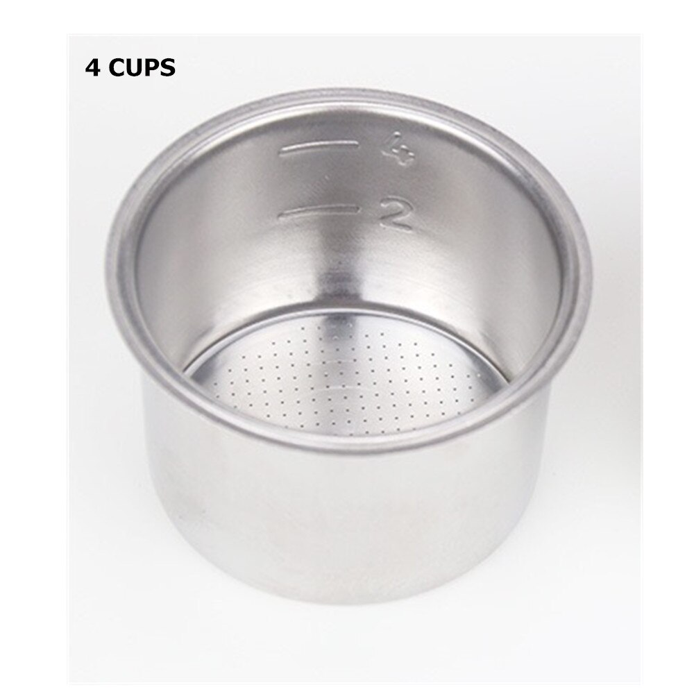 Cesta de Repuesto de filtro de 51mm para máquina de café, 1/2/4 tazas, portafiltro sin fondo para Delonghi EC680/EC685, piezas de máquina de Espresso: 4 cups