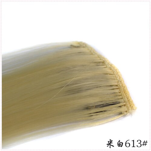 LIHUI-extensiones de cabello sintético para mujer, mechones de pelo largo y liso, con Clip, para resaltar, Color arcoíris, Color rosa