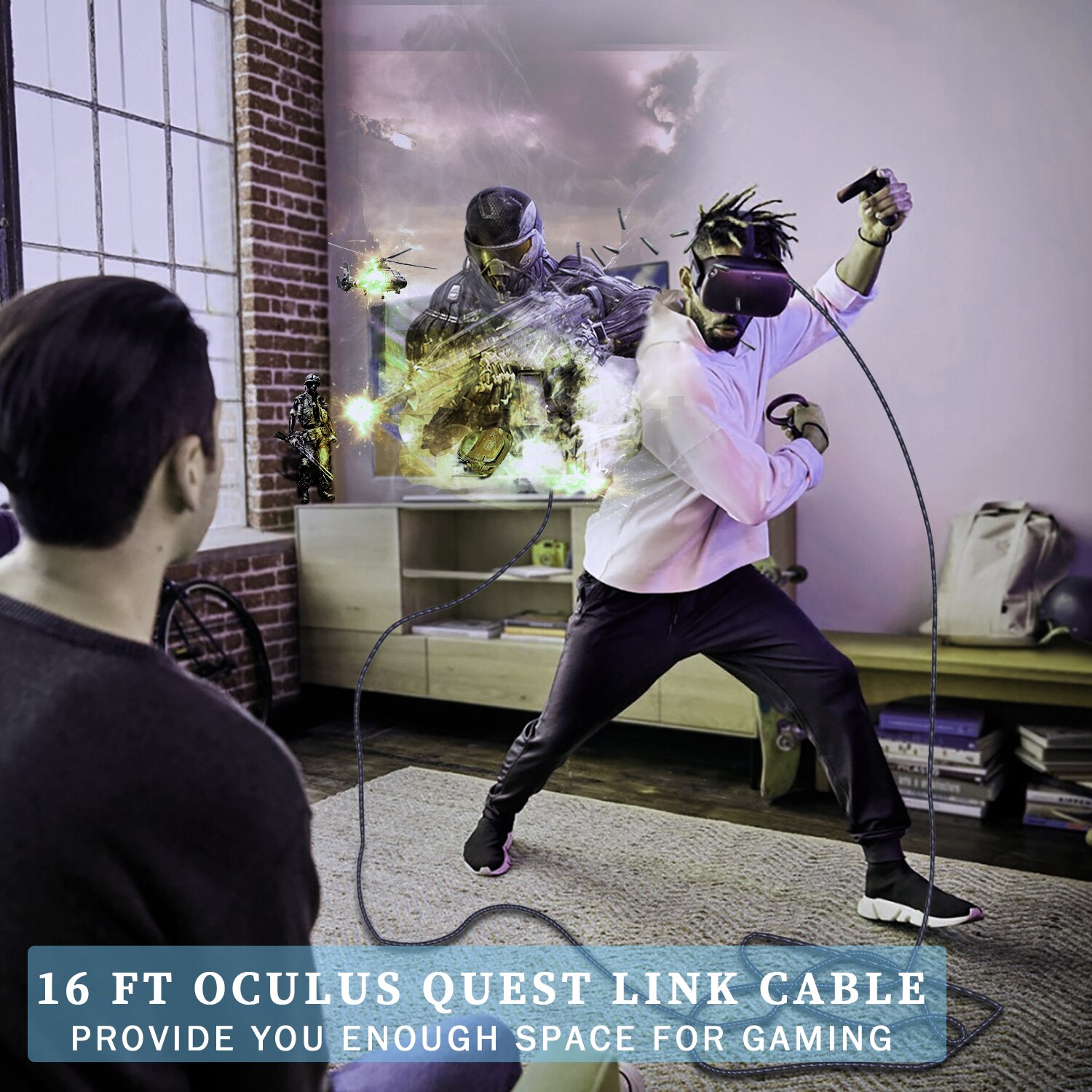 Voor Oculus Quest 2 Link Kabel 6M Usb 3.2 Gen 1 Snel Opladen Kabels Voor Quest2 Vr Data Transfer snelle Lading Vr Headset Accessoire