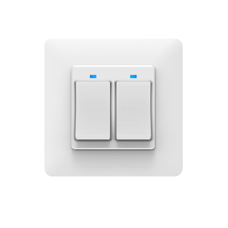 Wifi smart lys vægkontakt stikkontakt trykknap de eu smart life tuya trådløs fjernbetjening arbejde med alexa google hjem: 2- bånds hvid switch