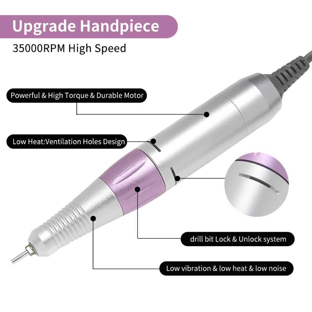 35000Rpm Electric Nail Boor Machine Manicure Machine Frees Verwijderen Nagellak Voor Manicure Pedicure Nail Art Gereedschap