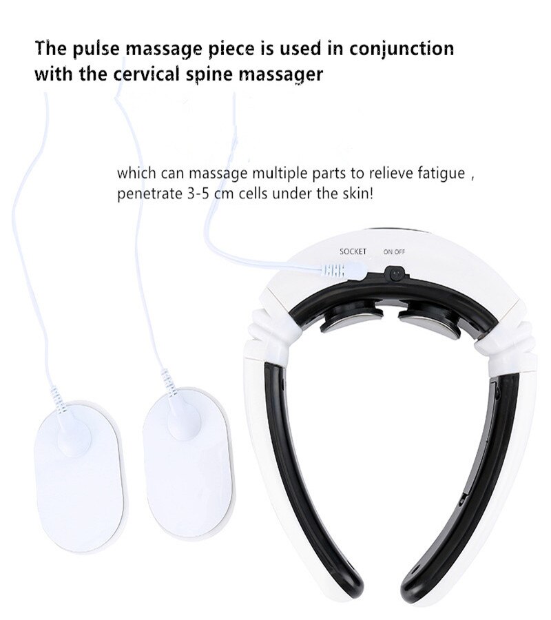 Neck Massager & Pulse Back 6 Modes Power Control Far Infrared Heating Pain Relief Tool Health Care Relaxation Machine