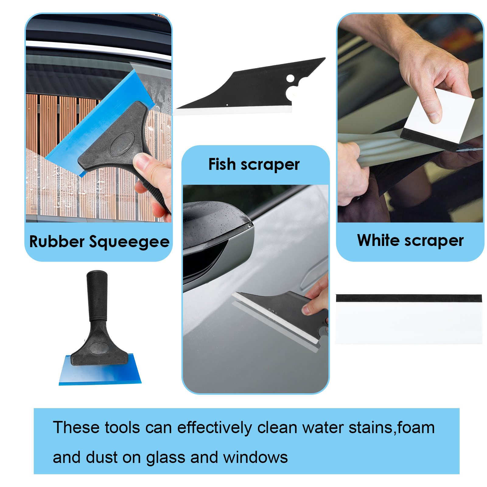 Kit de tintado para ventana de coche, herramienta de envoltura de vinilo, herramientas de tintado para ventana, película de tinte portátil, Kit de herramientas de escurridor para coche, 12 piezas