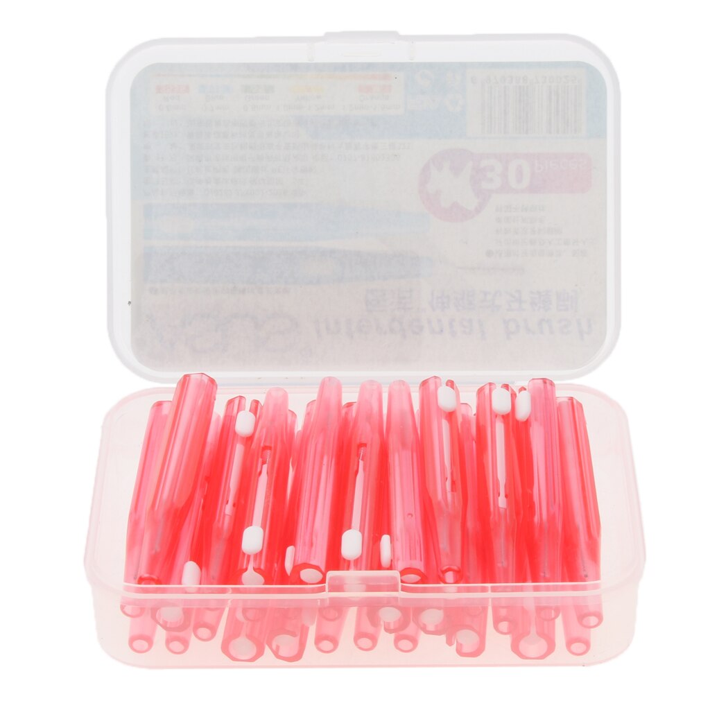 30 Pcs Intertooth Angled Gap Brushes Toothpick Teeth Cleaning Set Oral Care