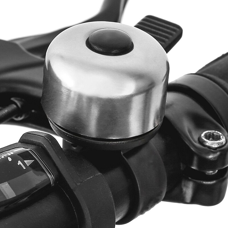 Vindprat cykelklockalarm cykel styr cykelklockalarm cykelhorn ring högt för cykelsäkerhet: Silver-