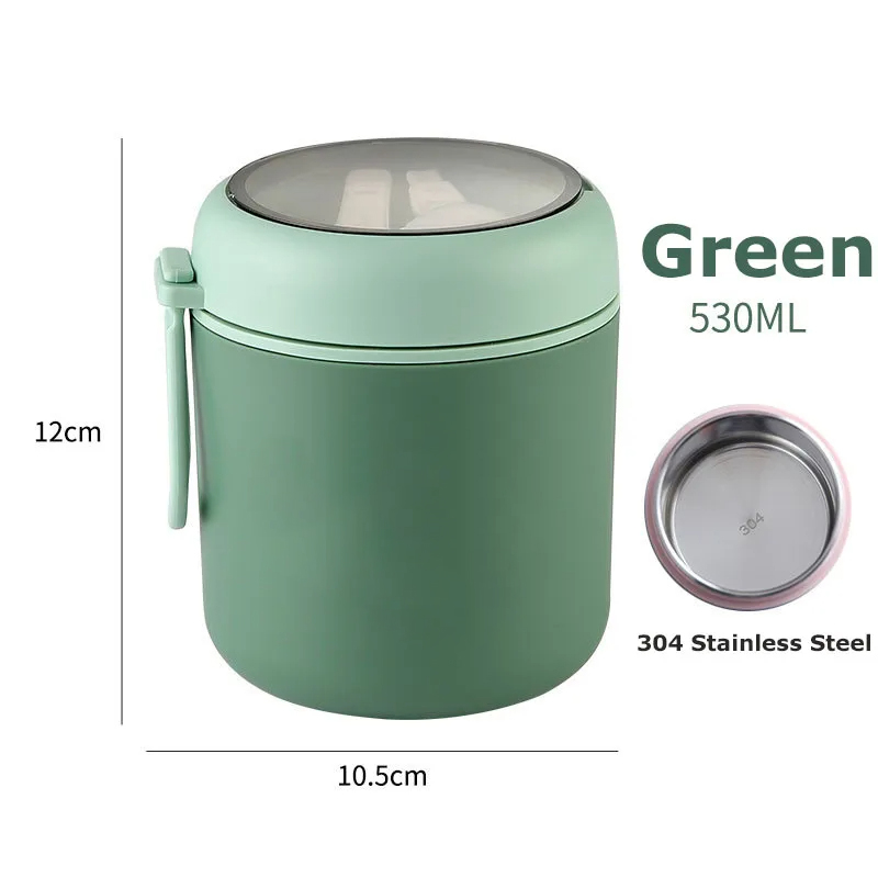 530ml/710ml Food Thermal Jar Insulated Soup Cup Thermos Containers Stainless Steel Lunch Box Thermo Keep for School Children: Yellow