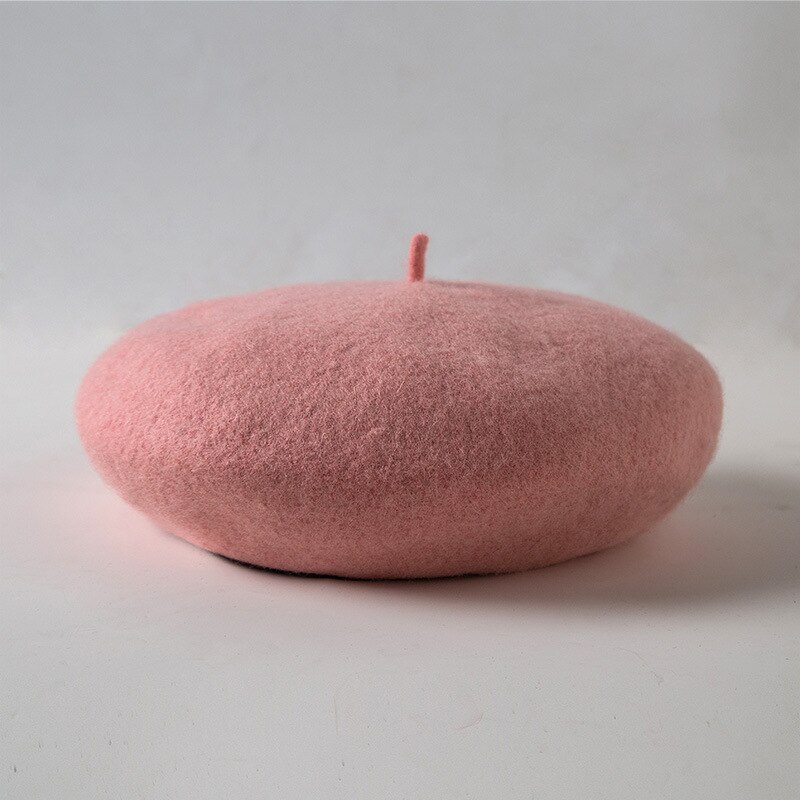 NO.ONEPAUL Female Bonnet Caps Winter All Matched Warm Walking Hat Cap Cheap Women Wool Solid Color Beret: JBR-A3