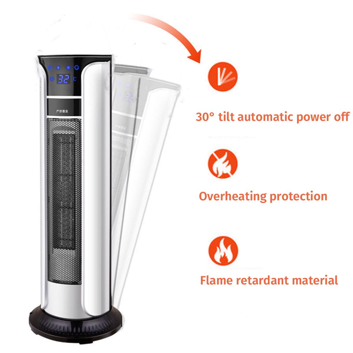 2000W Home Heater Fan Portable Electric Heater Home Heating Electric Warmer Air Fan Stove Office Room Heater with Remote Control