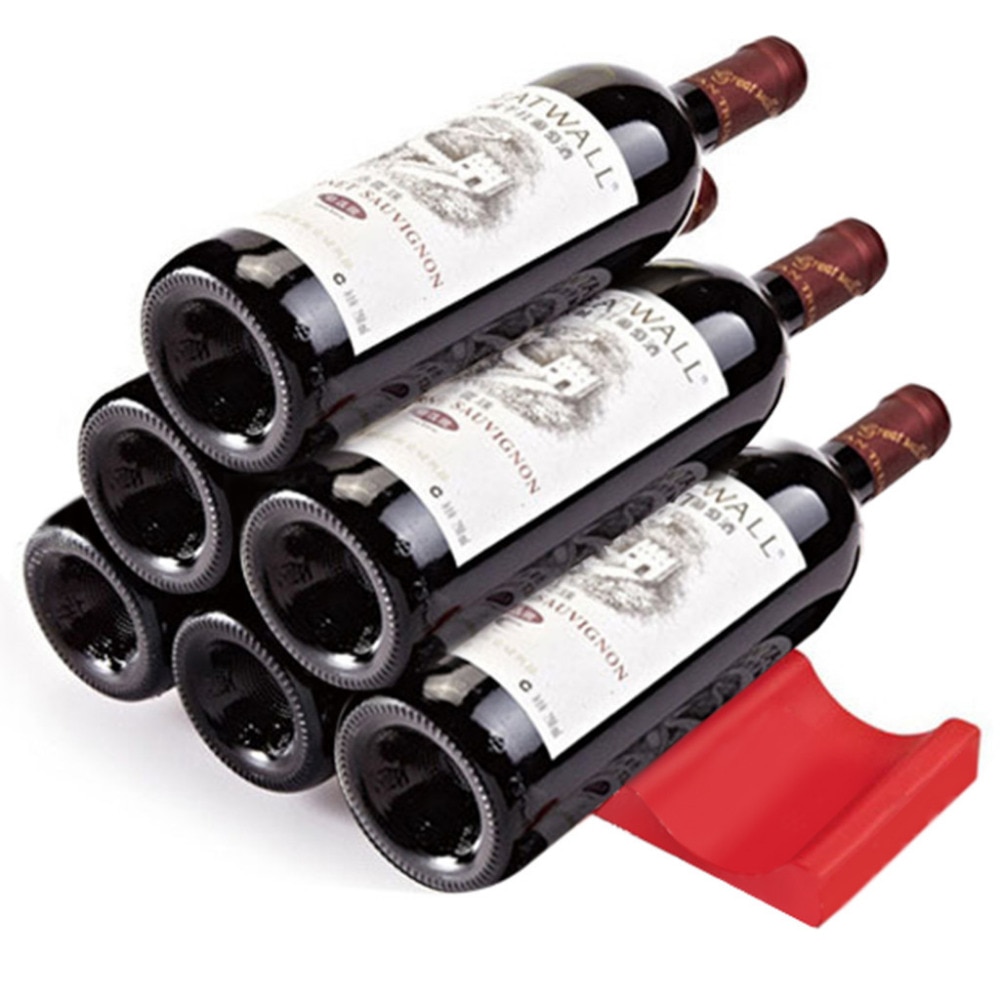Wijn Fles Organisator Houder Siliconen Stacker Blikjes Koelkast Matten Dranken Rekken koelkast bespaar ruimte Keuken Opslag Plank L * 5
