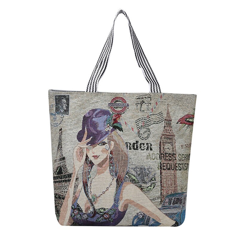 Mode Canvas Tas Koreaanse Eenvoudige Schoudertas Dames Grote Capaciteit Opslag Boodschappentas Handtas: 17