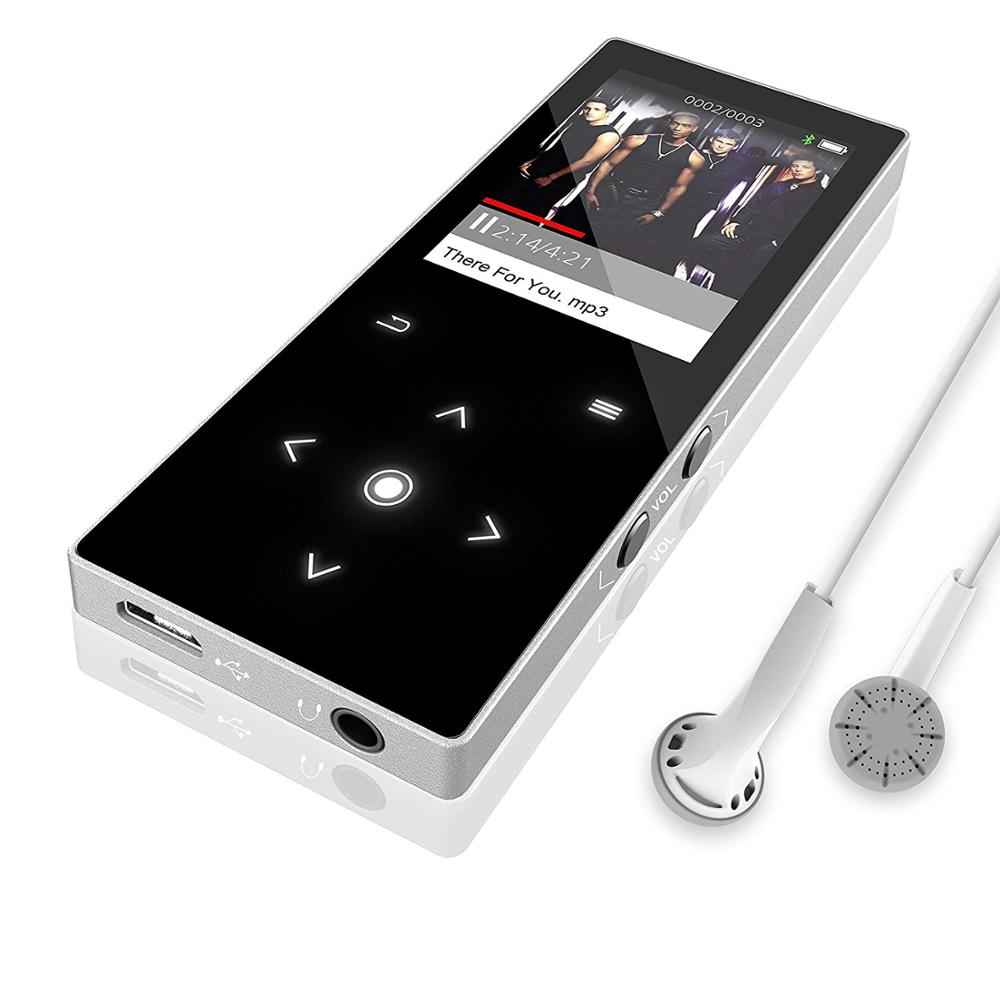 8GB MP3 Player - Bluetooth 4.0 - HiFi Sound - Touchscreen - FM Radio/Rekorder: Grau