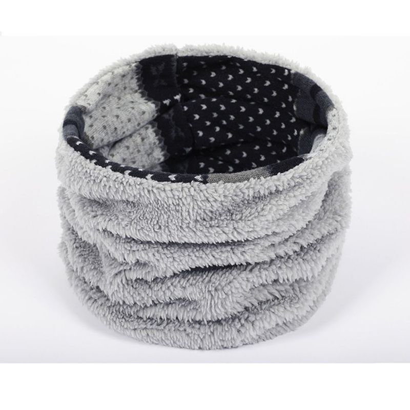 Winter warme gebreide ring sjaals print dikke binnenkant super elastische gebreide sjaals bandana nekwarmers sjaal mannen vrouwen