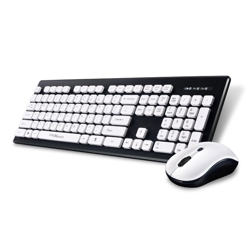 COOLXSPEED KM5808 2.4G USB Wireless Keyboard and Mouse Set Mute Waterproof Wireless Keyboard and Mouse Combo
