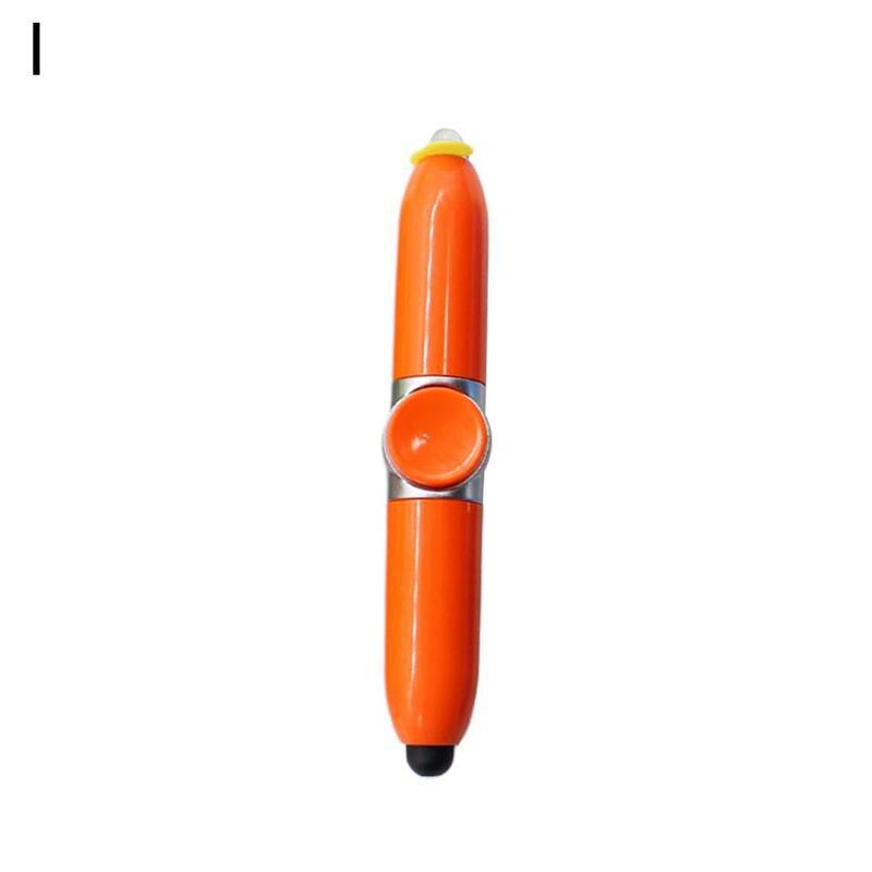 1 Pcs Multifunctionele Gyroscoop Pennen Decompressie Speelgoed Met Gyro Volwassen Pen Speelgoed Stress Licht Spinner Relief Led Balpen fing R7W3: Orange Ordinary