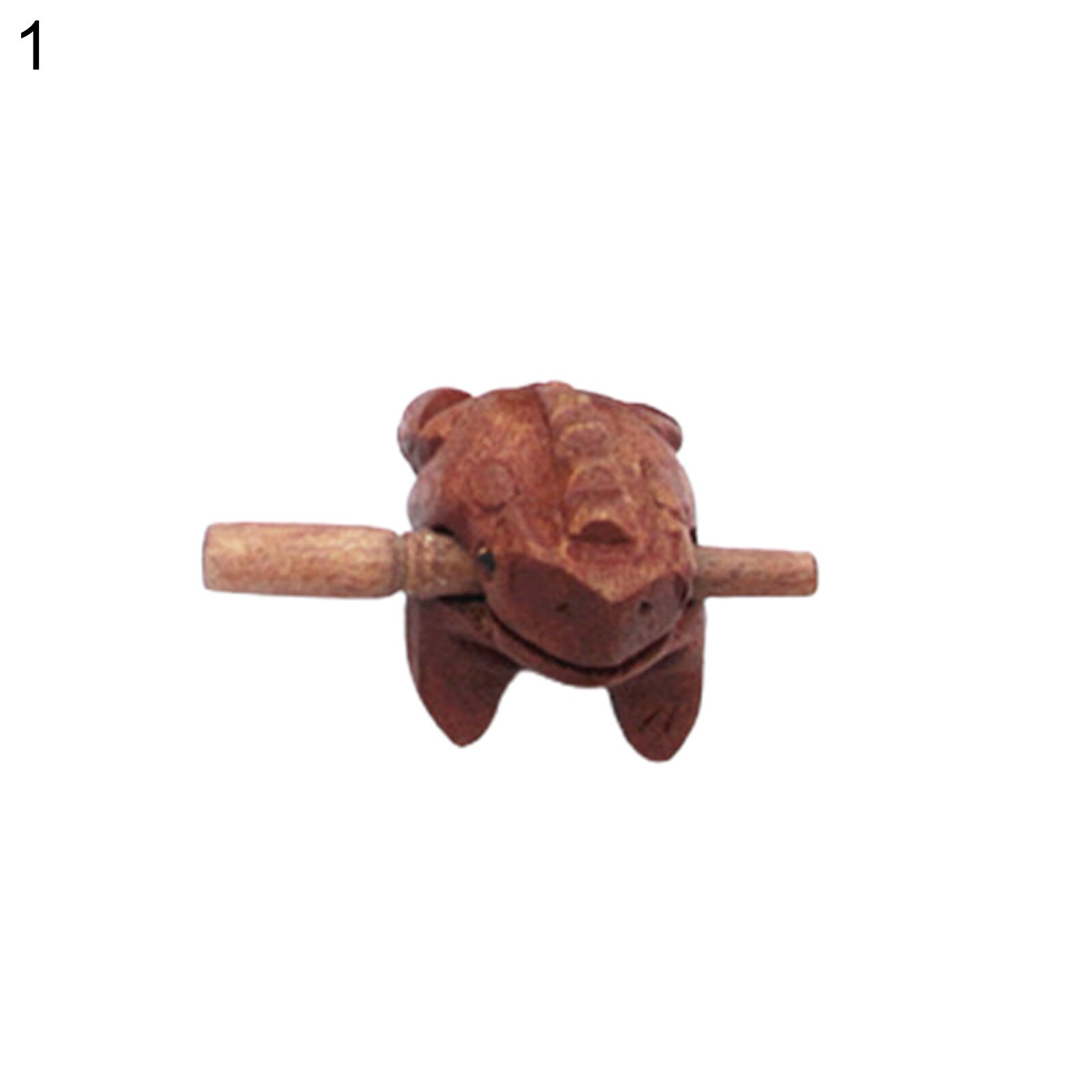 Wooden Lucky Frog Croaking Musical Instrument Tone Block Home Office Decor Craft: 1
