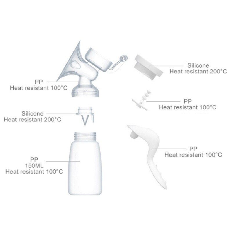 Manual Breast Feeding Pump Original Manual Breast Milk Silicon PP BPA Free With Milk Bottle Nipple Function Breast Pumps