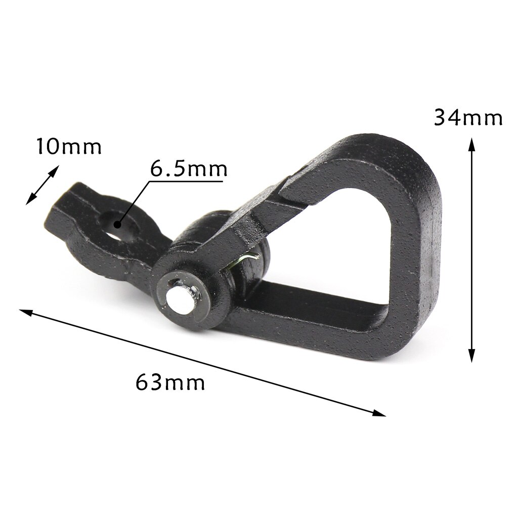 Aluminum Alloy Motorcycle Spring Clip Snap Hook Luggage Hanger Black