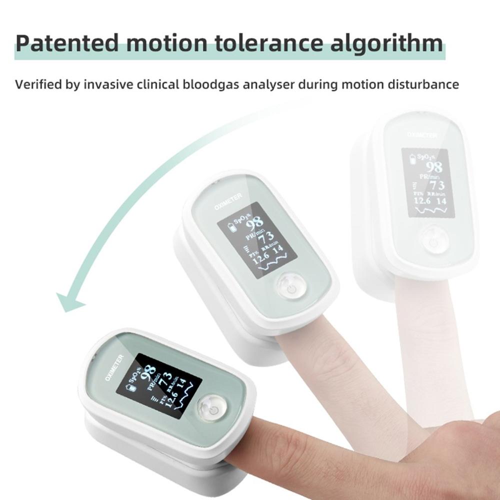 Portable Fingertip Pulse Oximeter OLED Display Finger Oximeter Finger Clip Heart Rate Monitor Blood Oxygen Saturation Monitor