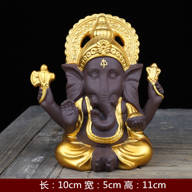 Ganesha ganisa keraamiset koristeet iso norsu jumala kaakkois -aasia thaimaa buddhalaisuus