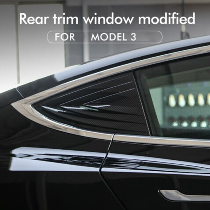 Ventana trasera de coche, persiana de Tres Esquinas, tapa de obturador, persiana de ventana, Panel de alerón para Tesla Model 3