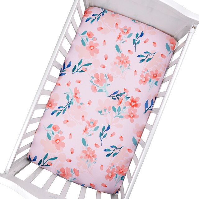 130CM*70CM Newborn Baby Fitted Crib Sheets Printed Bed Sheet For Children Mattress Cover Protector Cartoon Sheets: GLLC0003-1